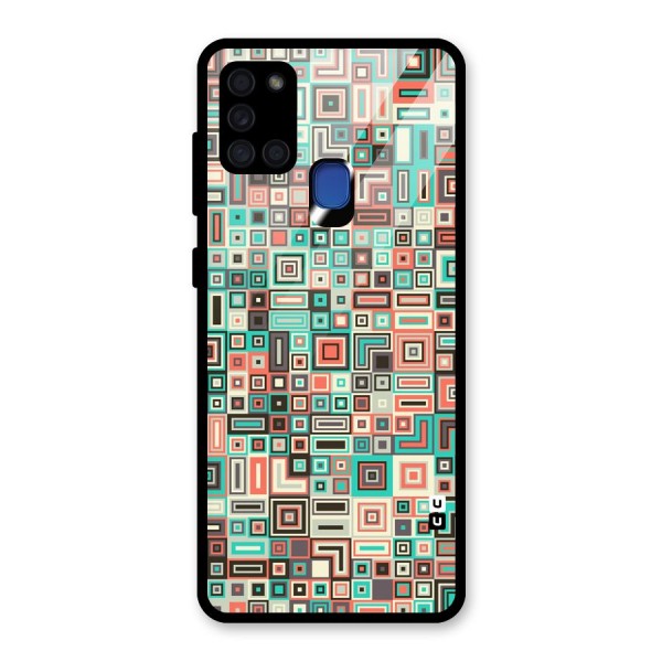 Pretty Boxes Design Glass Back Case for Galaxy A21s