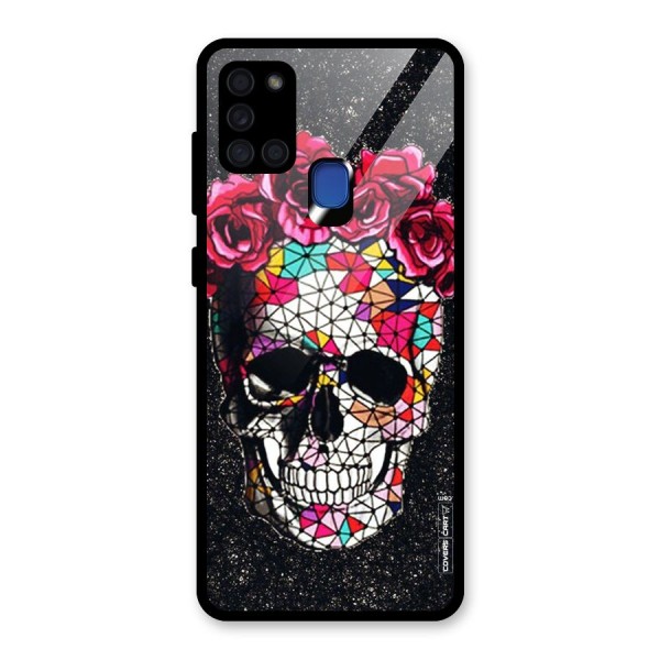 Pretty Dead Face Glass Back Case for Galaxy A21s