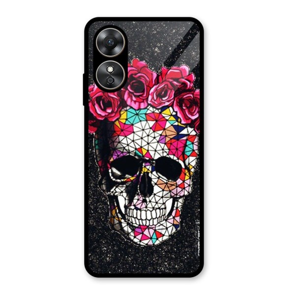 Pretty Dead Face Glass Back Case for Oppo A17