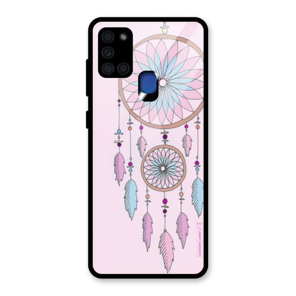 Pretty Dream Catcher Glass Back Case for Galaxy A21s