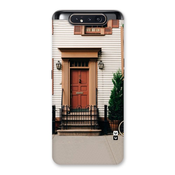 Pretty Orange Door Back Case for Galaxy A80