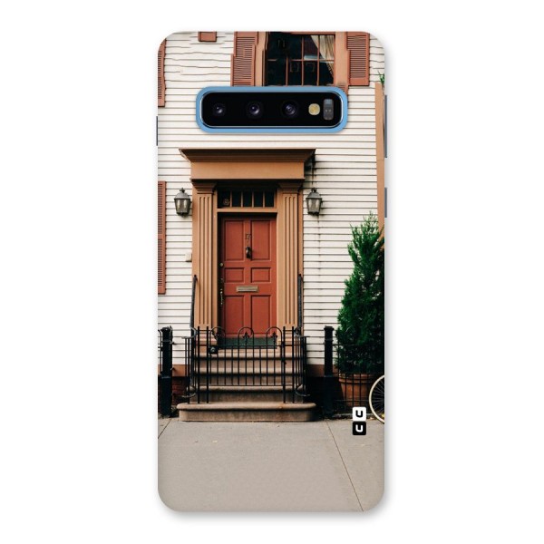 Pretty Orange Door Back Case for Galaxy S10