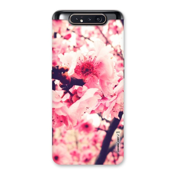 Pretty Pink Flowers Back Case for Galaxy A80