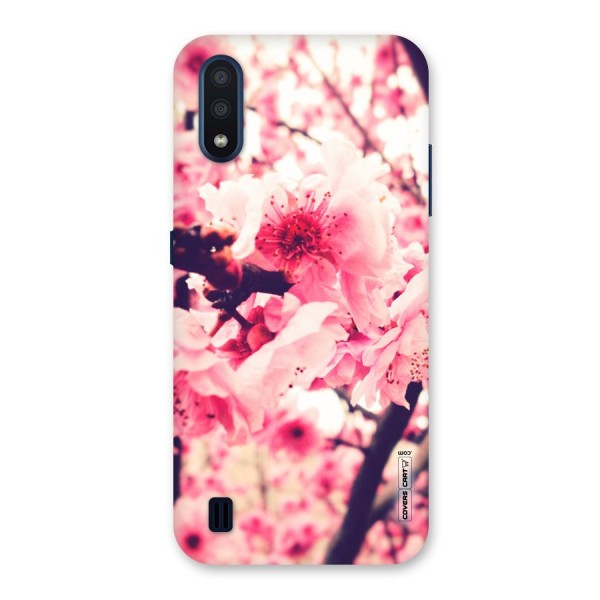 Pretty Pink Flowers Back Case for Galaxy M01