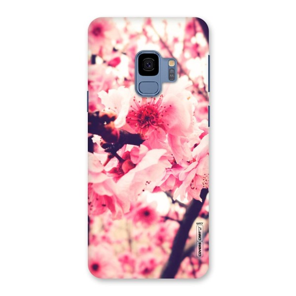 Pretty Pink Flowers Back Case for Galaxy S9