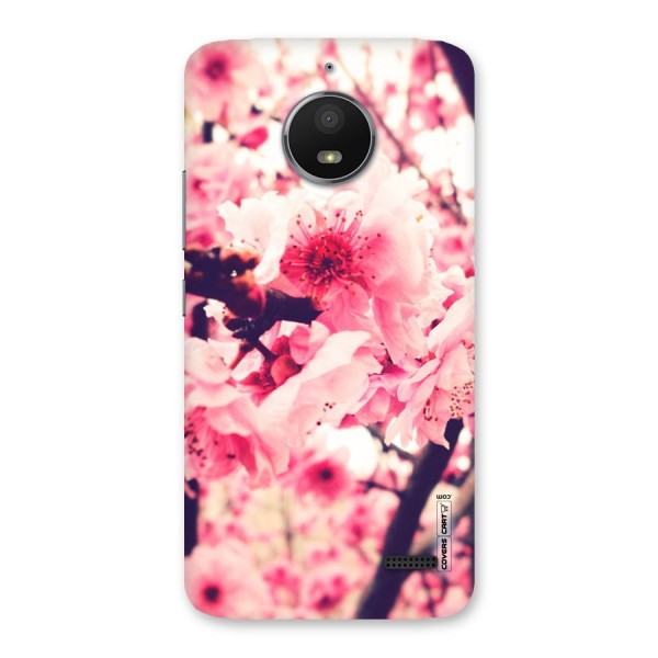 Pretty Pink Flowers Back Case for Moto E4