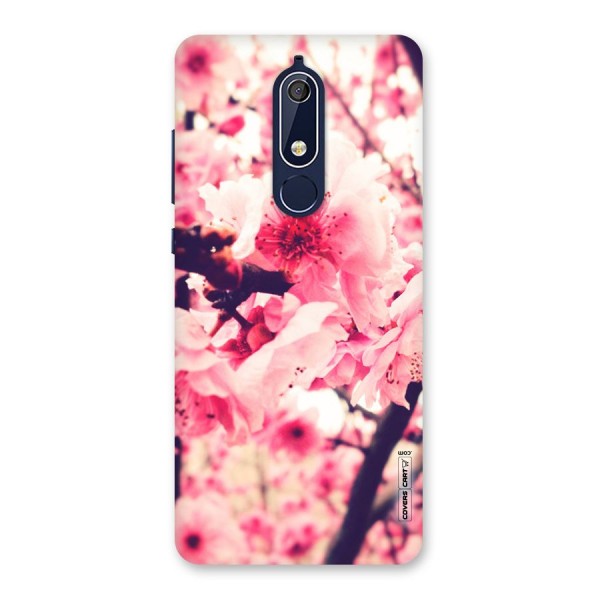 Pretty Pink Flowers Back Case for Nokia 5.1