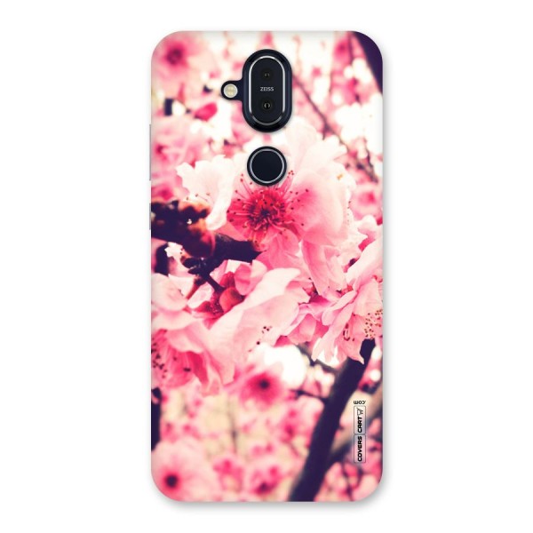 Pretty Pink Flowers Back Case for Nokia 8.1