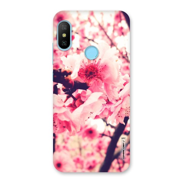 Pretty Pink Flowers Back Case for Redmi 6 Pro