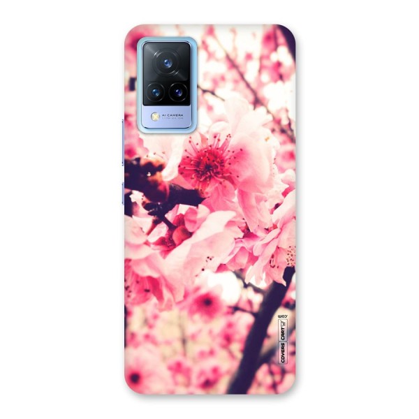 Pretty Pink Flowers Back Case for Vivo V21 5G