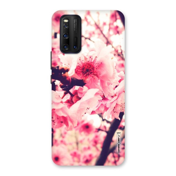 Pretty Pink Flowers Back Case for Vivo iQOO 3