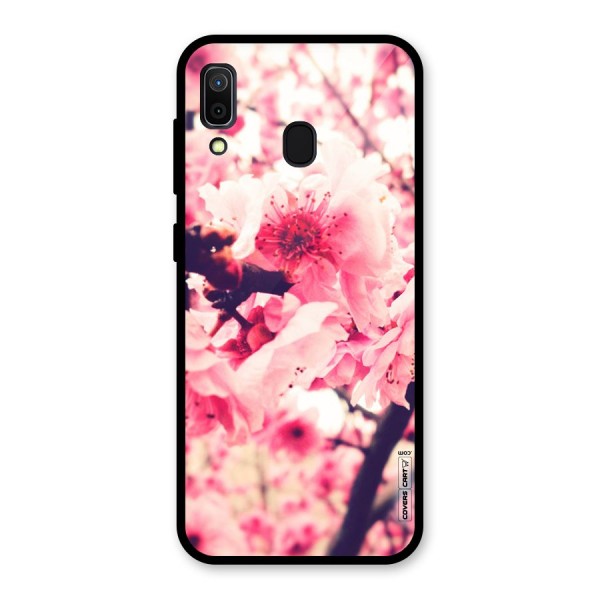 Pretty Pink Flowers Glass Back Case for Galaxy A30