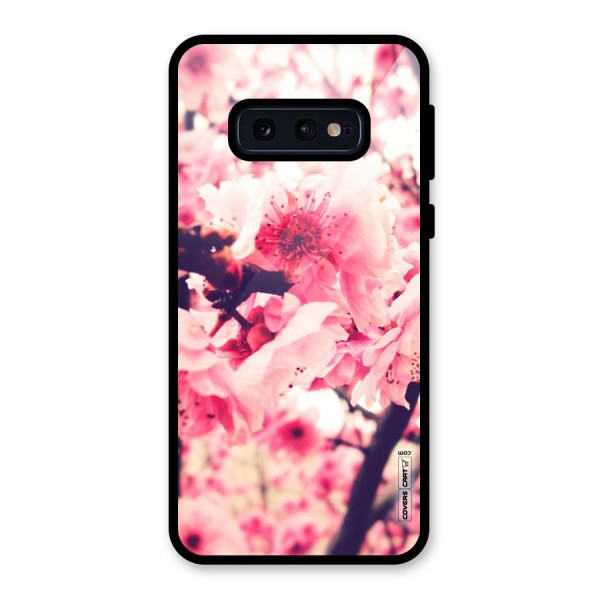 Pretty Pink Flowers Glass Back Case for Galaxy S10e