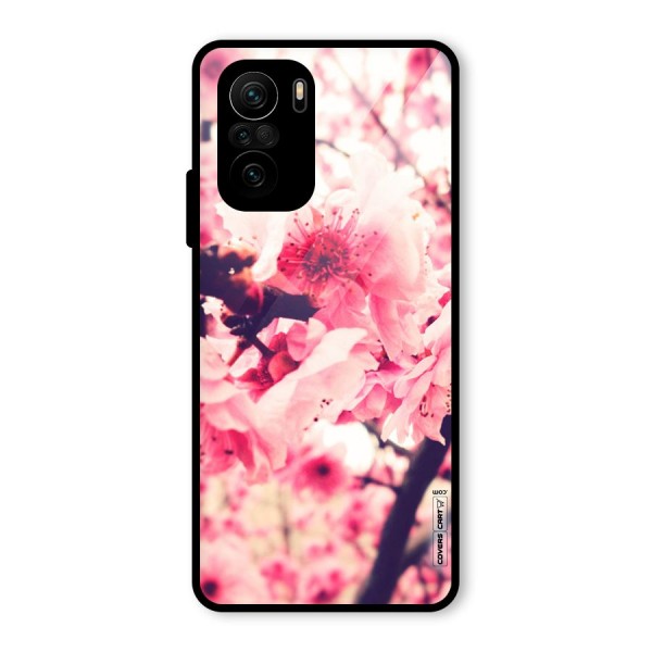 Pretty Pink Flowers Glass Back Case for Mi 11x