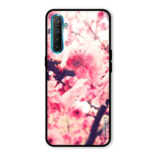 Pretty Pink Flowers Glass Back Case for Realme XT