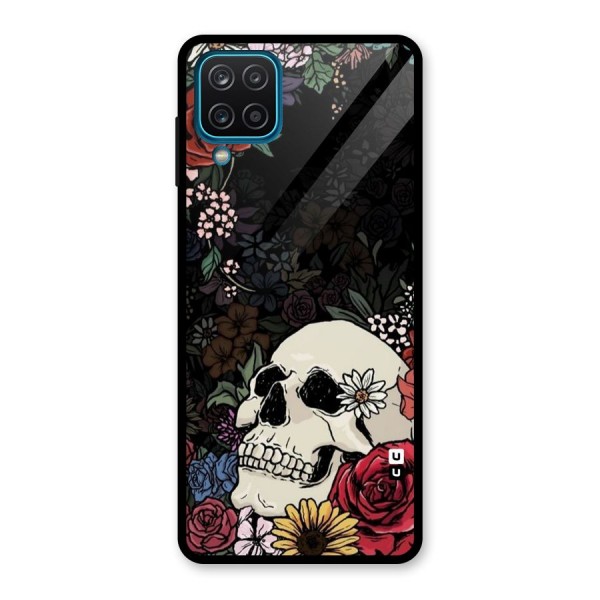 Pretty Skull Glass Back Case for Galaxy A12