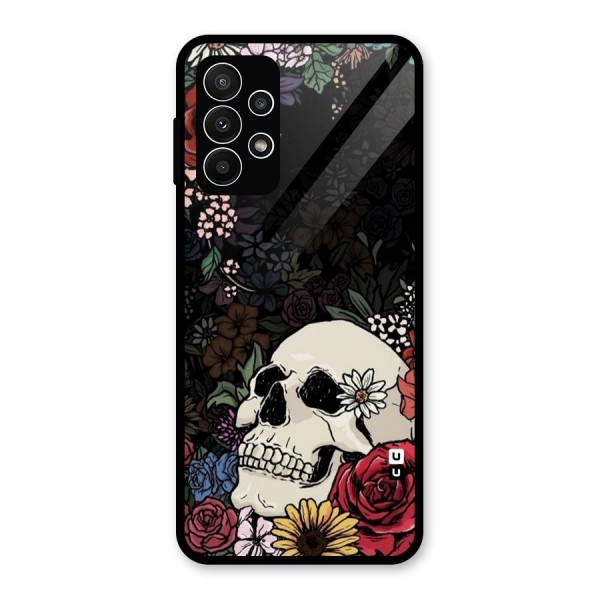 Pretty Skull Glass Back Case for Galaxy A23