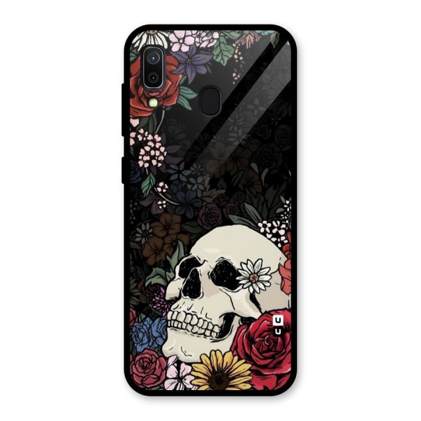 Pretty Skull Glass Back Case for Galaxy A30