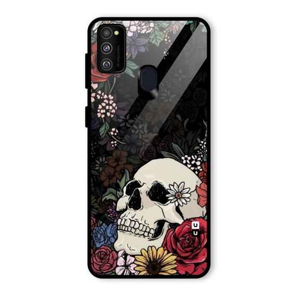 Pretty Skull Glass Back Case for Galaxy M21