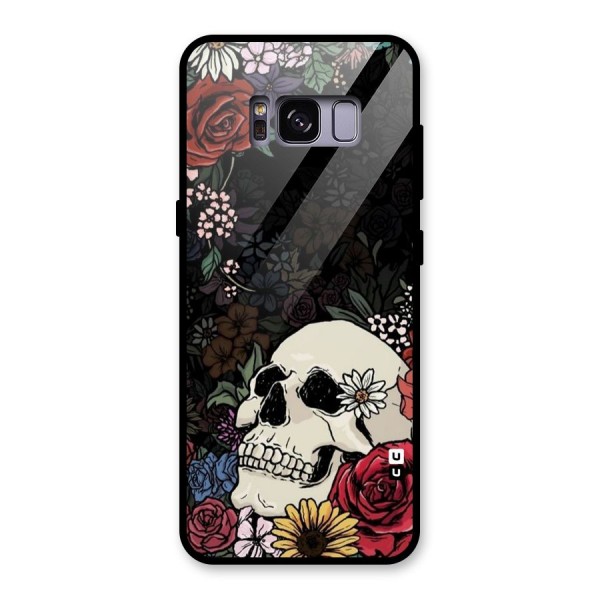 Pretty Skull Glass Back Case for Galaxy S8