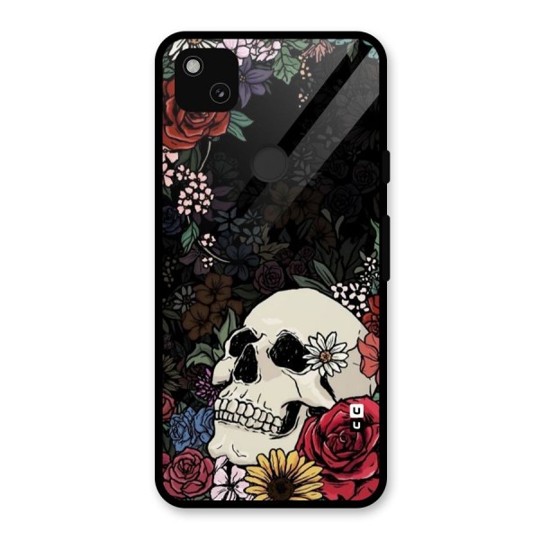 Pretty Skull Glass Back Case for Google Pixel 4a