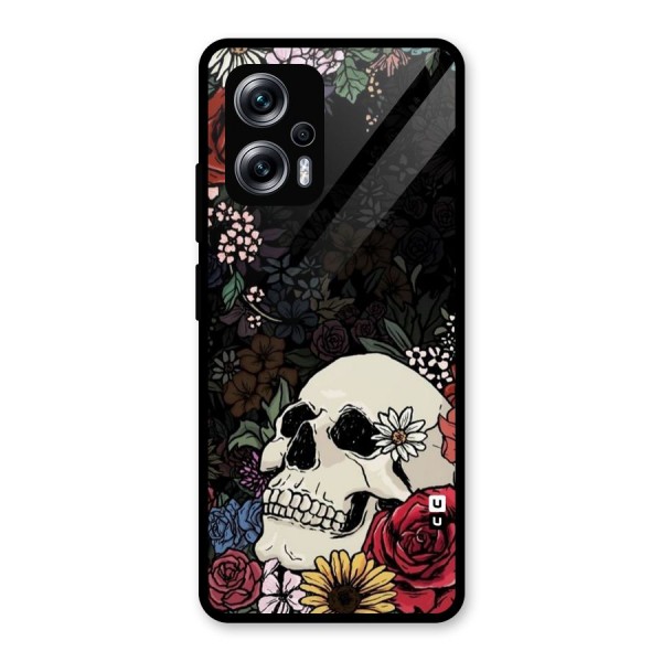 Pretty Skull Glass Back Case for Redmi K50i