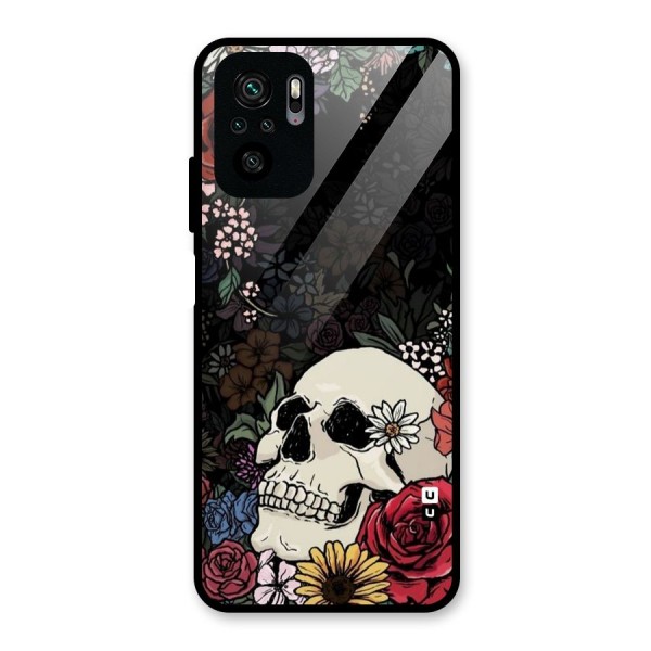 Pretty Skull Glass Back Case for Redmi Note 10