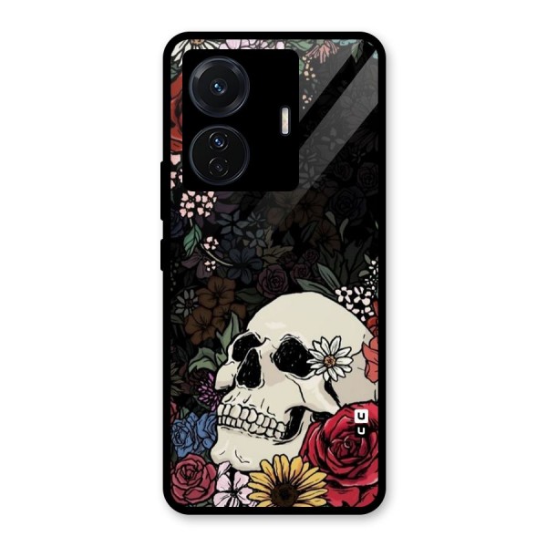 Pretty Skull Glass Back Case for Vivo T1 Pro