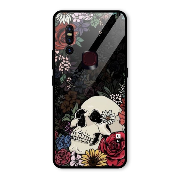 Pretty Skull Glass Back Case for Vivo V15