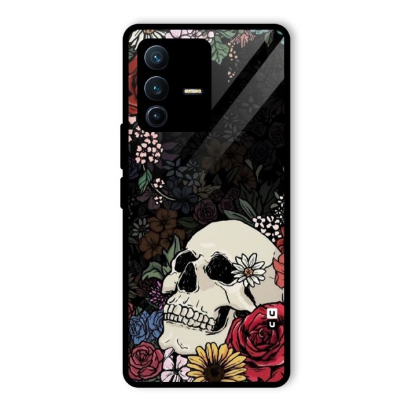 Pretty Skull Glass Back Case for Vivo V23 Pro