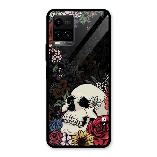 Pretty Skull Glass Back Case for Vivo Y21A