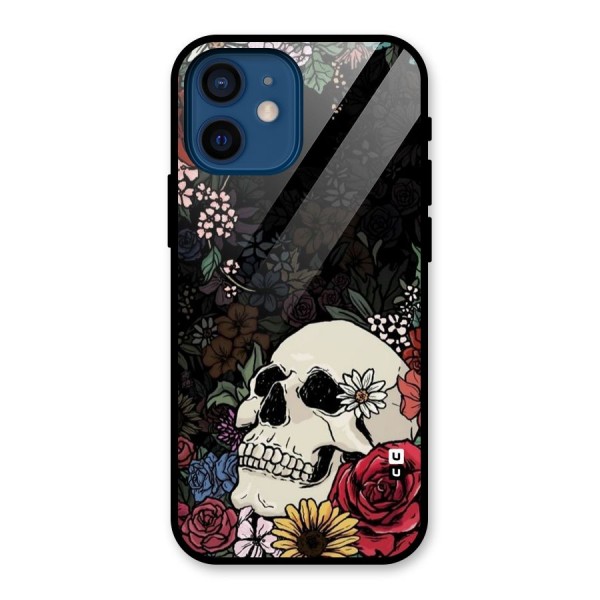 Pretty Skull Glass Back Case for iPhone 12 Mini