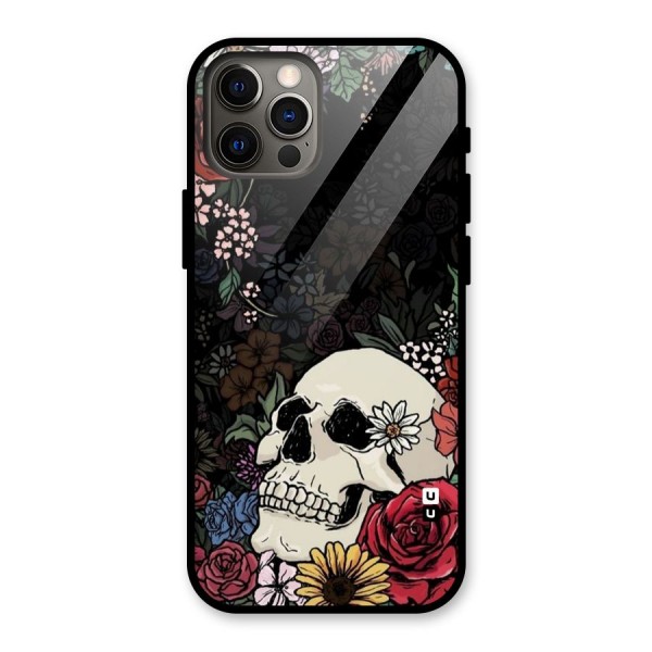 Pretty Skull Glass Back Case for iPhone 12 Pro