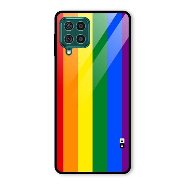 Pride Rainbow Stripes Glass Back Case for Galaxy F62