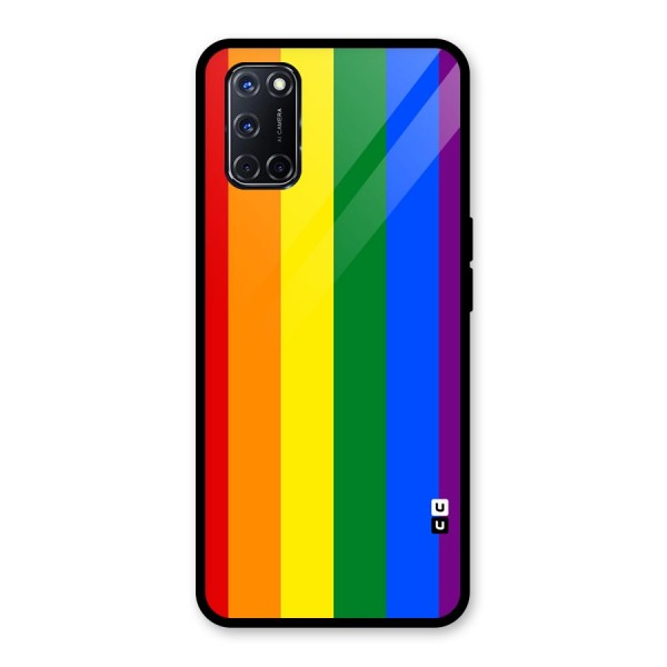 Pride Rainbow Stripes Glass Back Case for Oppo A52