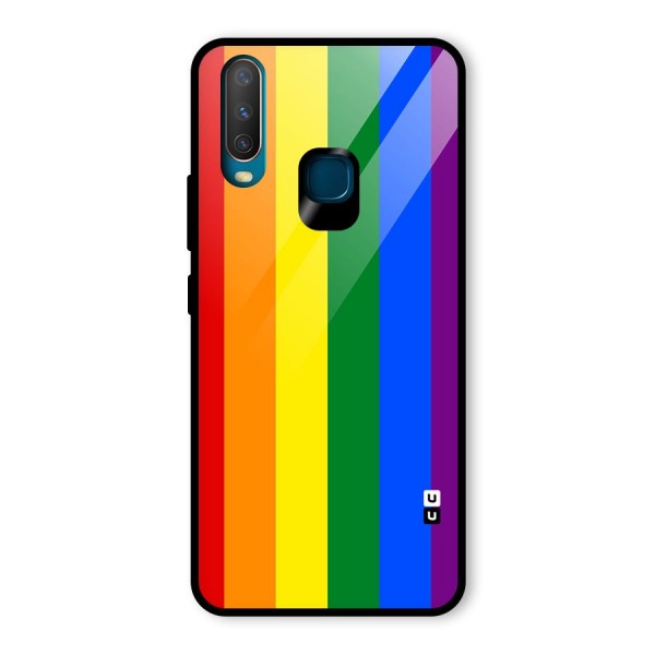 Pride Rainbow Stripes Glass Back Case for Vivo Y12