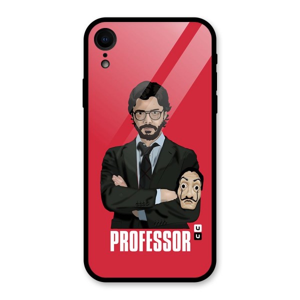 Professor Art Illustration Glass Back Case for XR