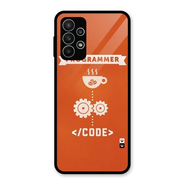 Programmer Coffee Code Glass Back Case for Galaxy A23