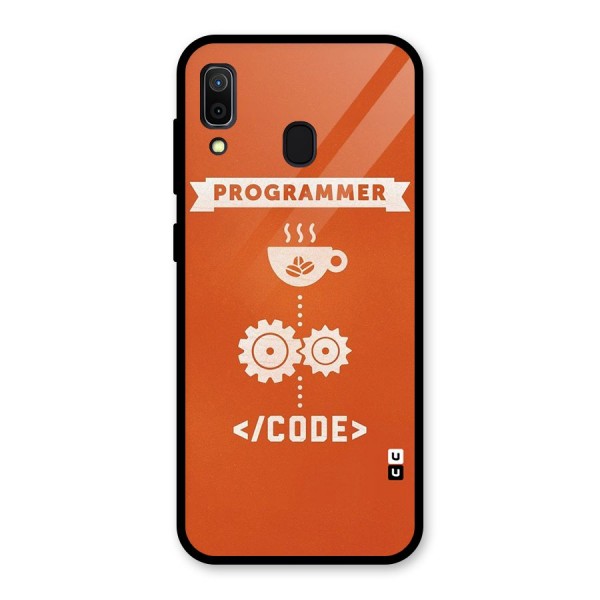 Programmer Coffee Code Glass Back Case for Galaxy A30