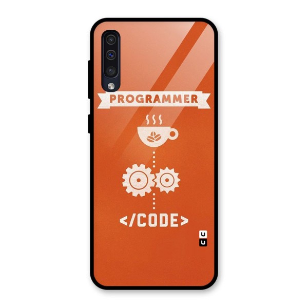 Programmer Coffee Code Glass Back Case for Galaxy A50s