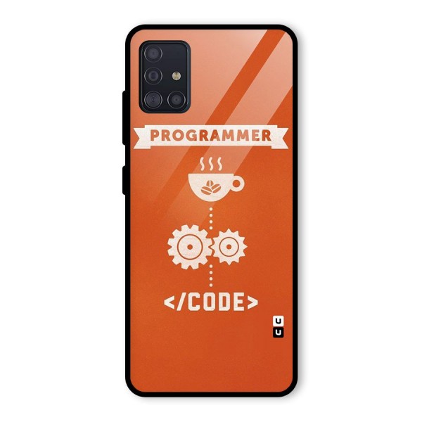 Programmer Coffee Code Glass Back Case for Galaxy A51