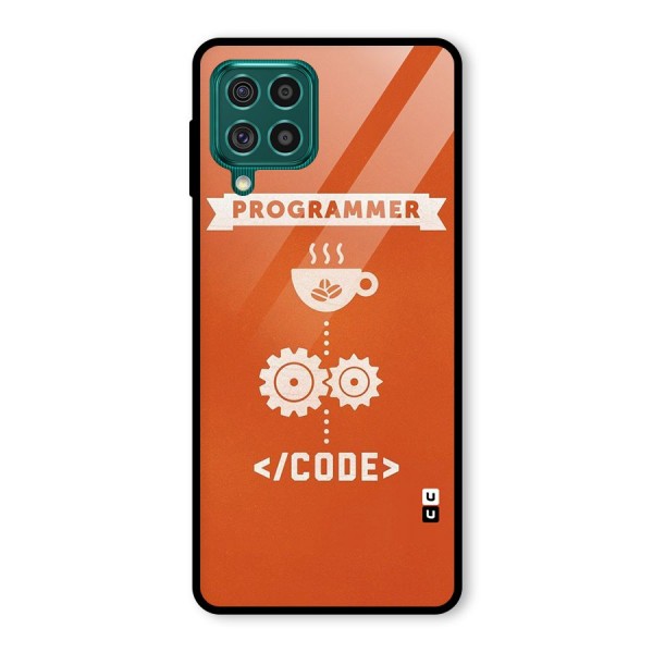 Programmer Coffee Code Glass Back Case for Galaxy F62