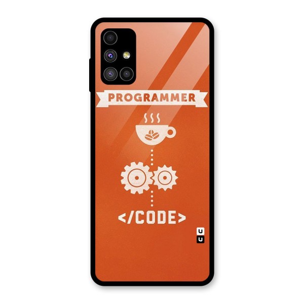 Programmer Coffee Code Glass Back Case for Galaxy M51