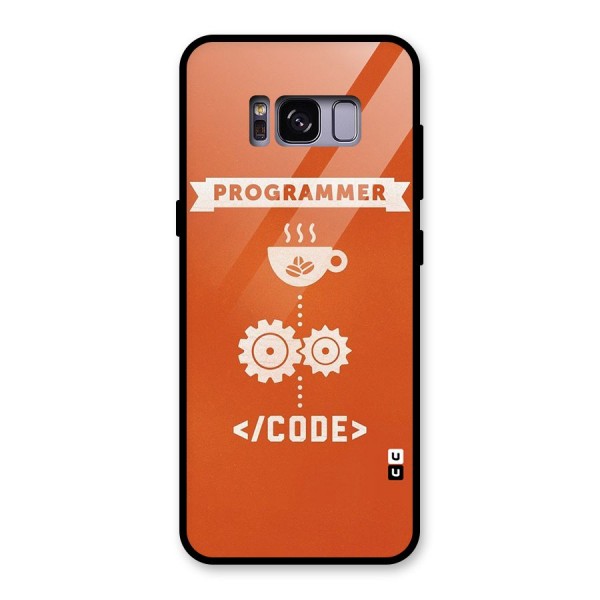 Programmer Coffee Code Glass Back Case for Galaxy S8