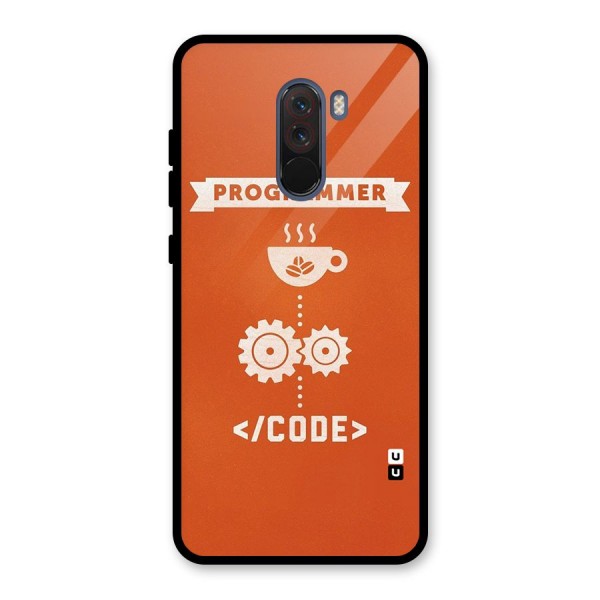 Programmer Coffee Code Glass Back Case for Poco F1