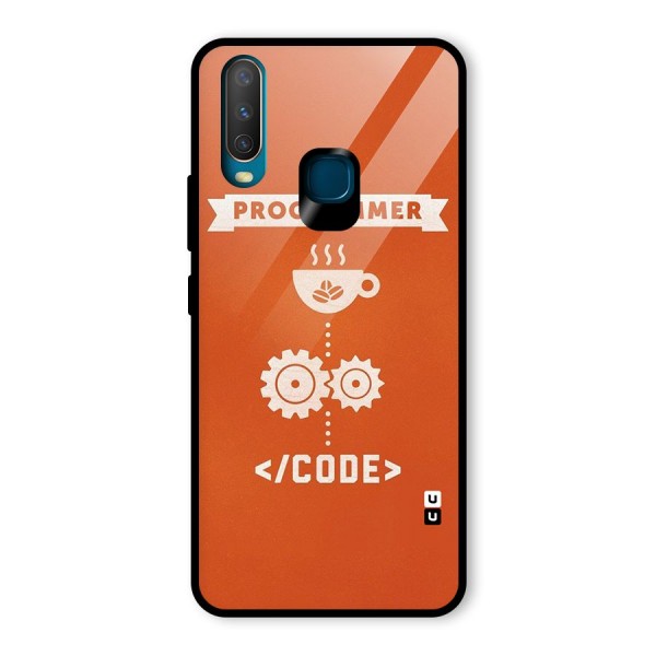 Programmer Coffee Code Glass Back Case for Vivo Y12