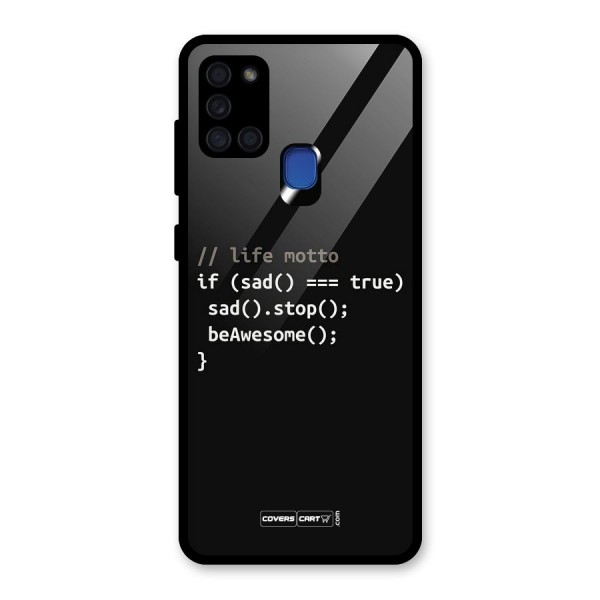 Programmers Life Glass Back Case for Galaxy A21s