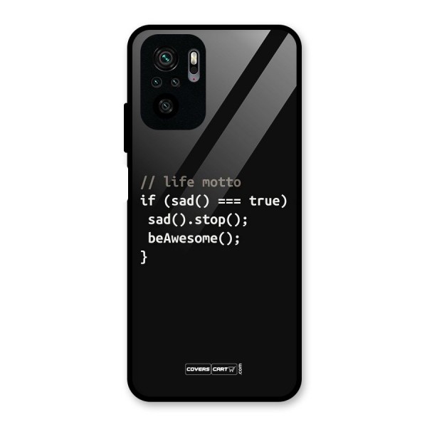 Programmers Life Glass Back Case for Redmi Note 10