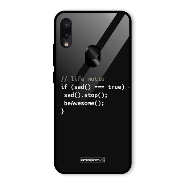 Programmers Life Glass Back Case for Redmi Note 7