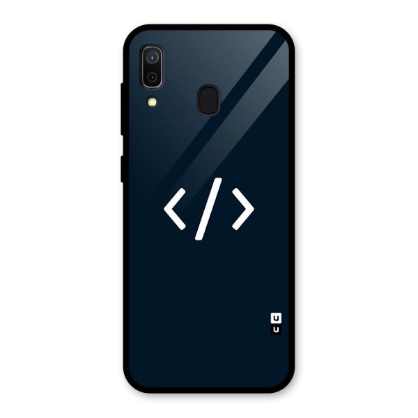 Programmers Style Symbol Glass Back Case for Galaxy A30